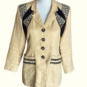 Vintage Dorothy Schoelen‎ Platinum Women Light Yellow Set  Sz Blazer2 An…
